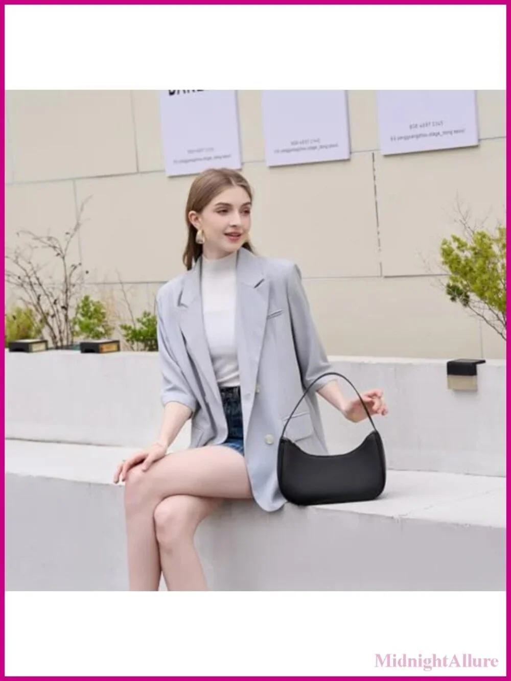 PU Leather Hobo Shoulder Bag Cute Mini Clutch Underarm Purse for Work Travel